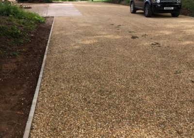 400 metres of kerb were laid to border a portion of the incredibly large driveway