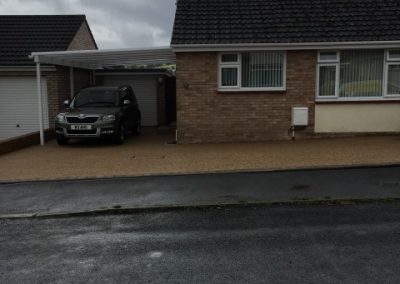 Resin bound driveway and carport